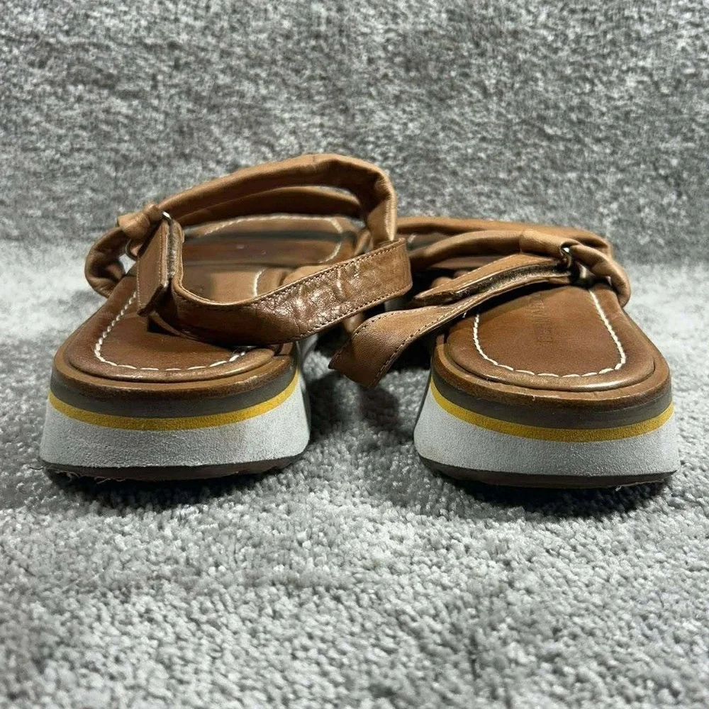 Bernardo Platform Sandals Tan‎ Leather Slingback Women Size 10M
